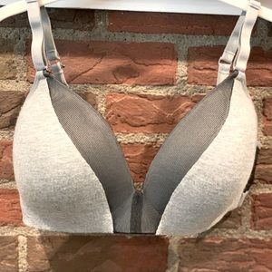 Lively Heather Grey WIRELESS bra! With option to turn into a racer back.  38D